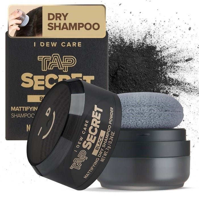 TAP SECRET MATTIFYING DRY SHAMPOO POWDER BLACK - Sampon Uscat Sub Forma De Pudra Pentru Par Negru - skinseen.ro