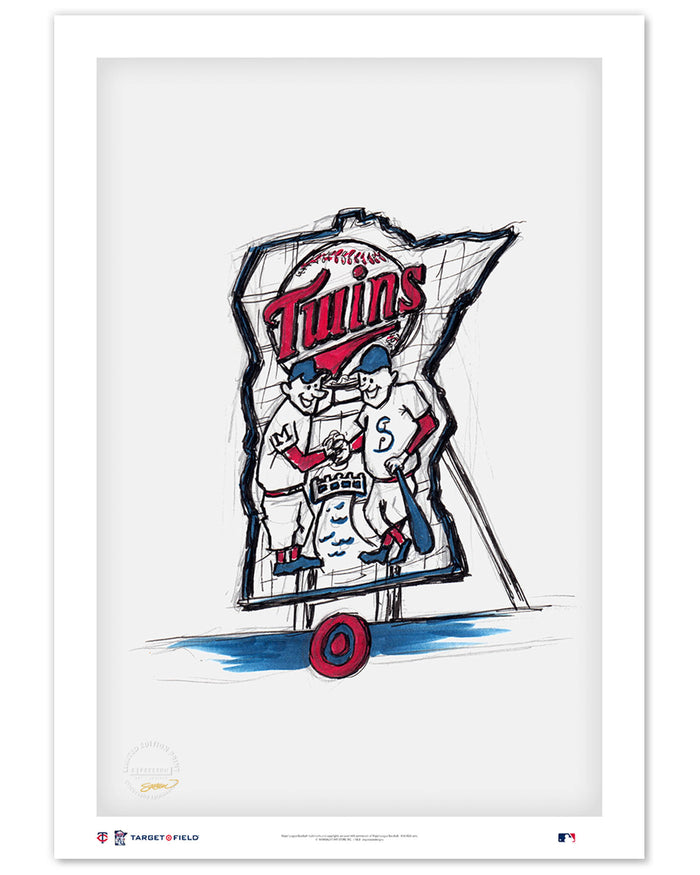 Target Field Ink Sketch (Minnie and Paul) Limited Edition Art Print