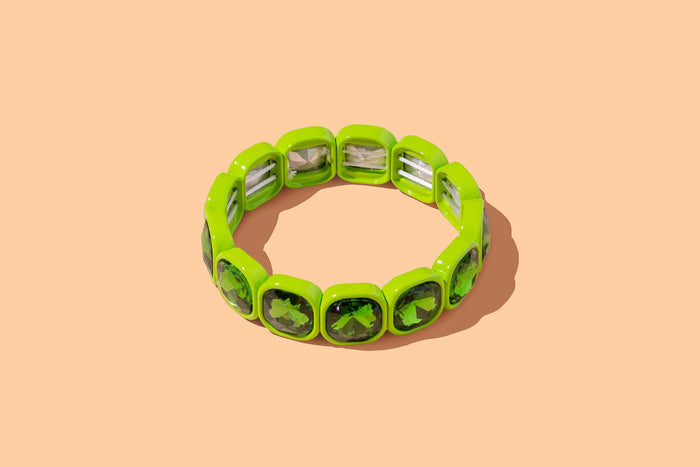 Taylor Elliott Enamel Stretch Bracelet - Large Stones - Elise