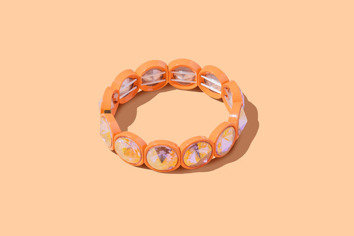 Taylor Elliott Enamel Stretch Bracelet - Large Stones - Elise