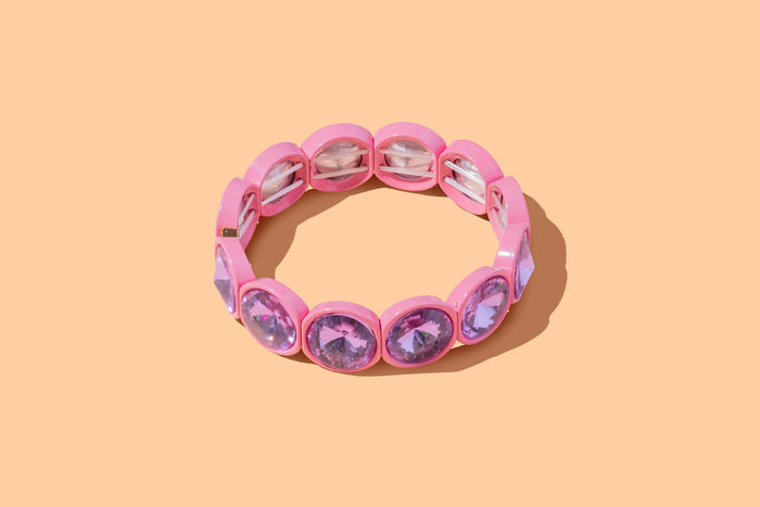 Taylor Elliott Enamel Stretch Bracelet - Large Stones - Elise