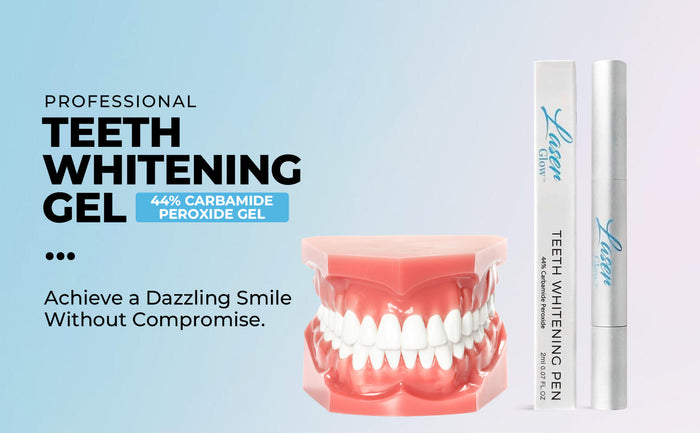 LaserGlow 44% Carbamide Peroxide Whitening Gel Pen for professional teeth whitening at home.