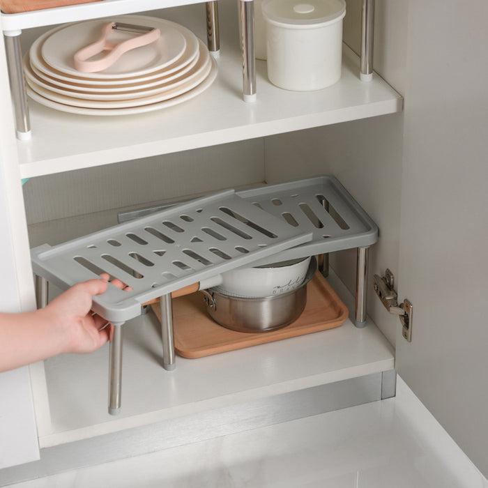 Telescopic cabinet layered shelf organizer 🇨🇳