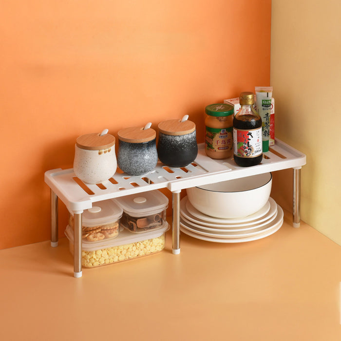 Telescopic cabinet layered shelf organizer 🇨🇳