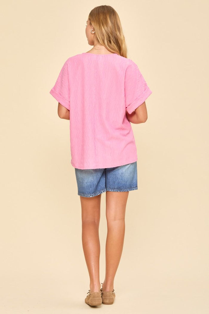 Textured Dolman Sleeve Blouse by Andree by Unit
