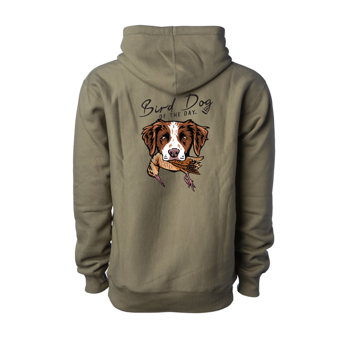 Brittany with a Woodcock / Olive (Premium Heavyweight) / XS