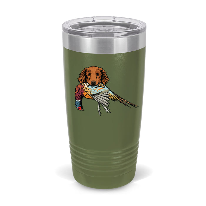 Golden Retriever with a Pheasant / Olive