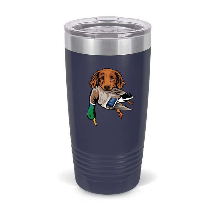Golden Retriever with a Mallard / Navy Blue