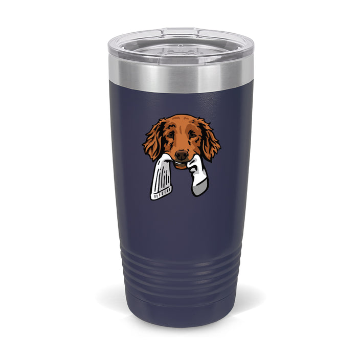 Golden Retriever with a Sock / Navy Blue