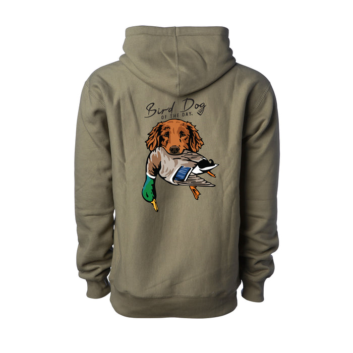 Golden Retriever with a Mallard / Olive (Premium Heavyweight) / XS