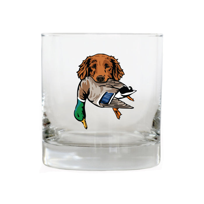 |Golden Retriever with a Mallard