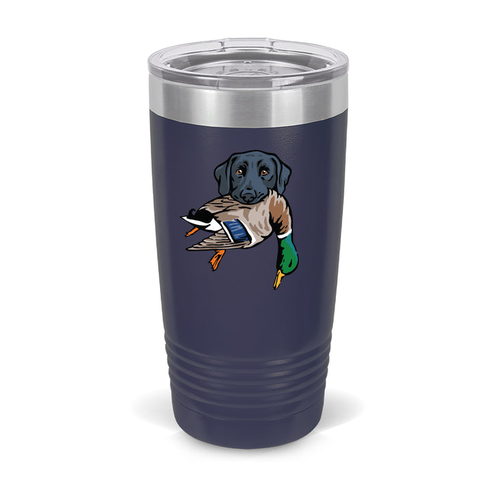 Black Lab with a Mallard / Navy Blue