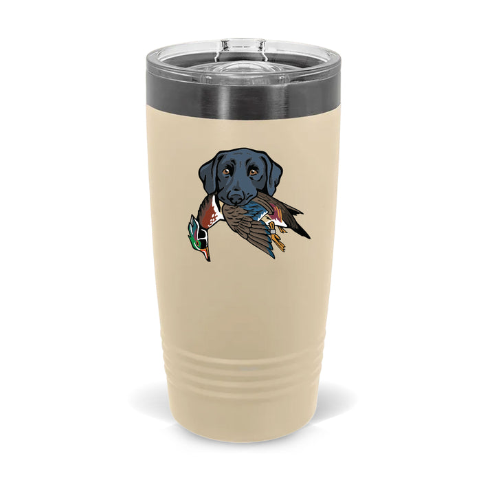 Black Lab with a Wood Duck / Prairie Dust