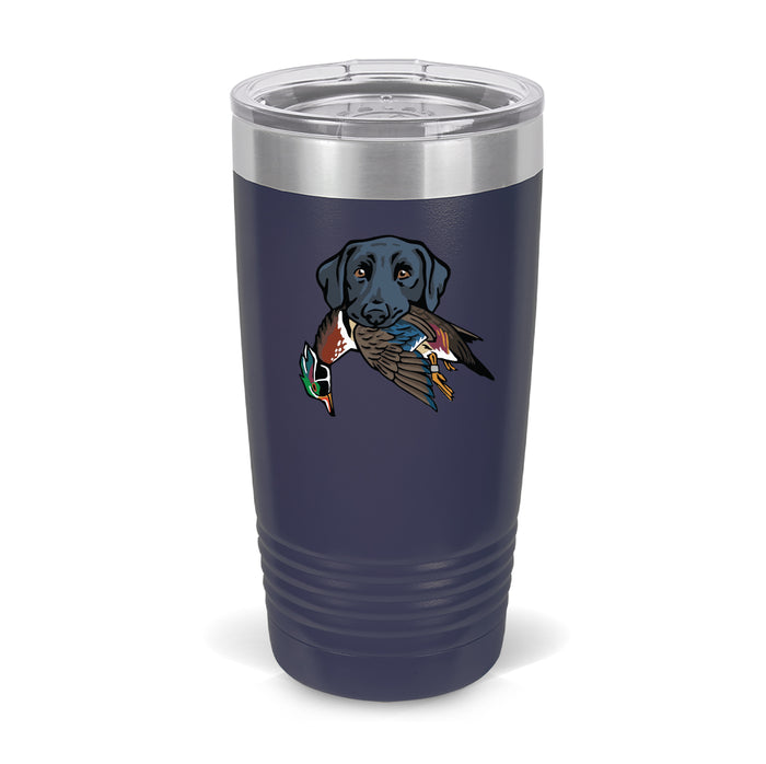 Black Lab with a Wood Duck / Navy Blue