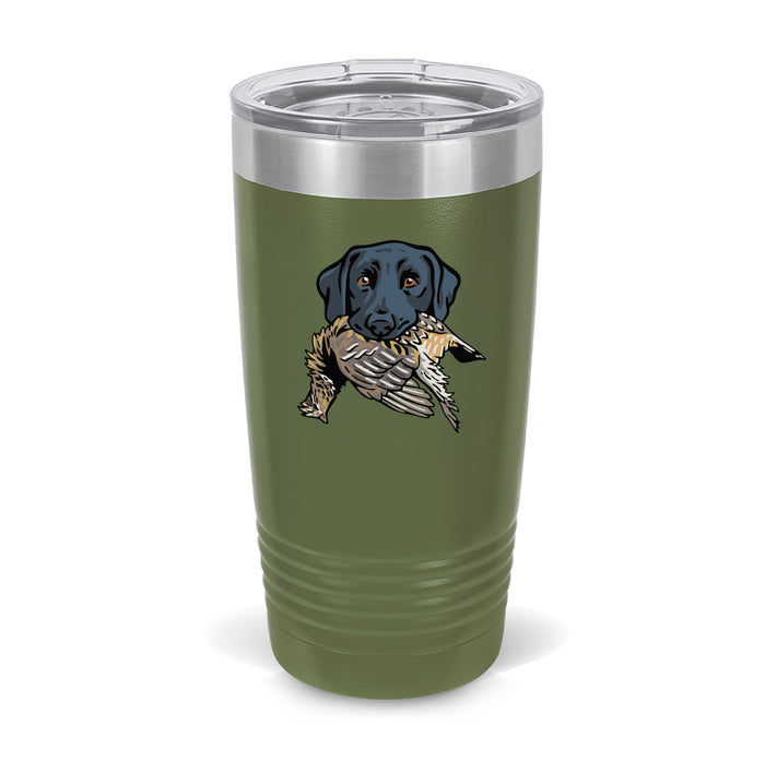 Black Lab with a Ruffed Grouse / Olive