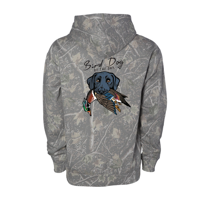 Black Lab with a Wood Duck / Deadwood Camo / XS