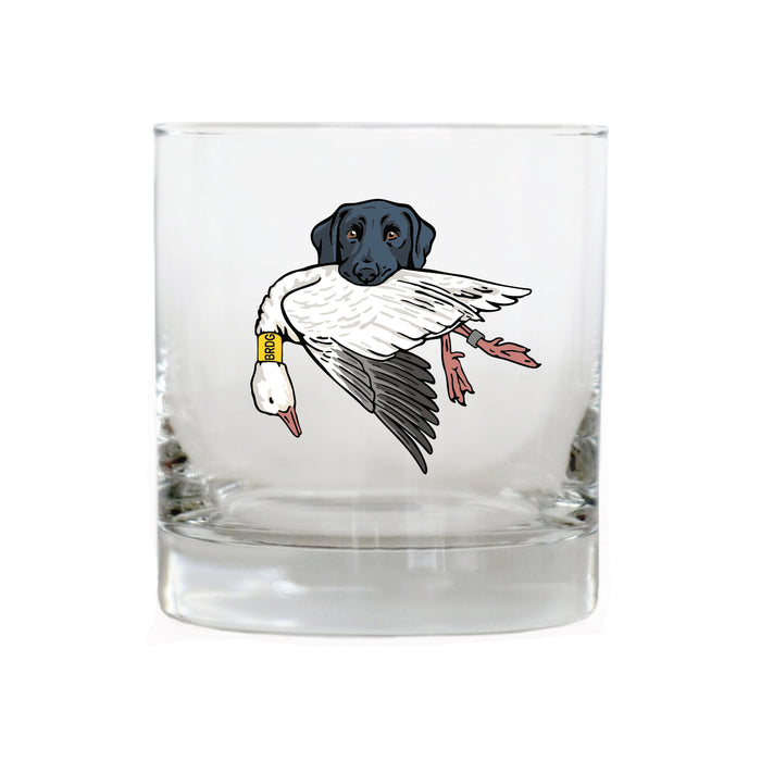 Black Lab with a Snow Goose