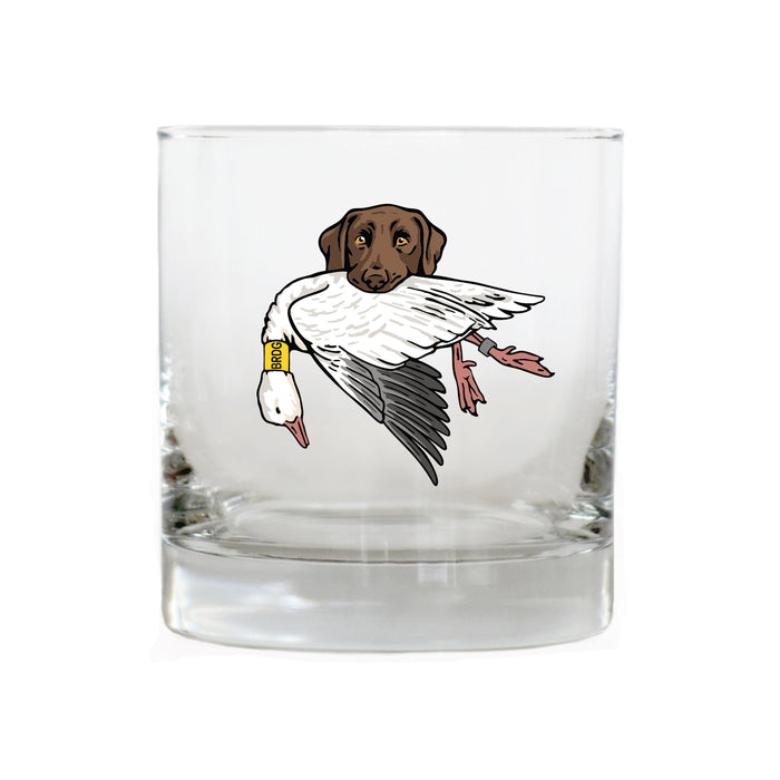 Chocolate Lab with a Snow Goose