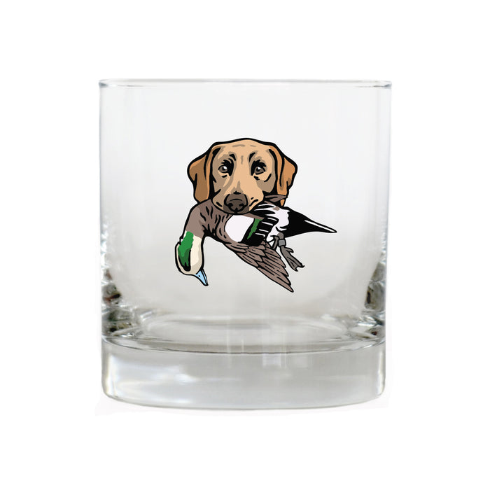 Yellow Lab with a Wigeon