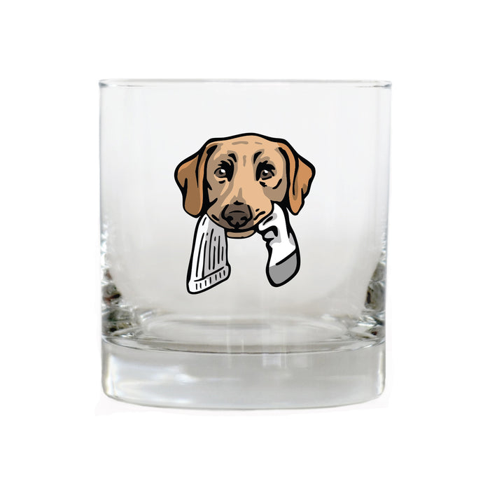 Yellow Lab with a Sock
