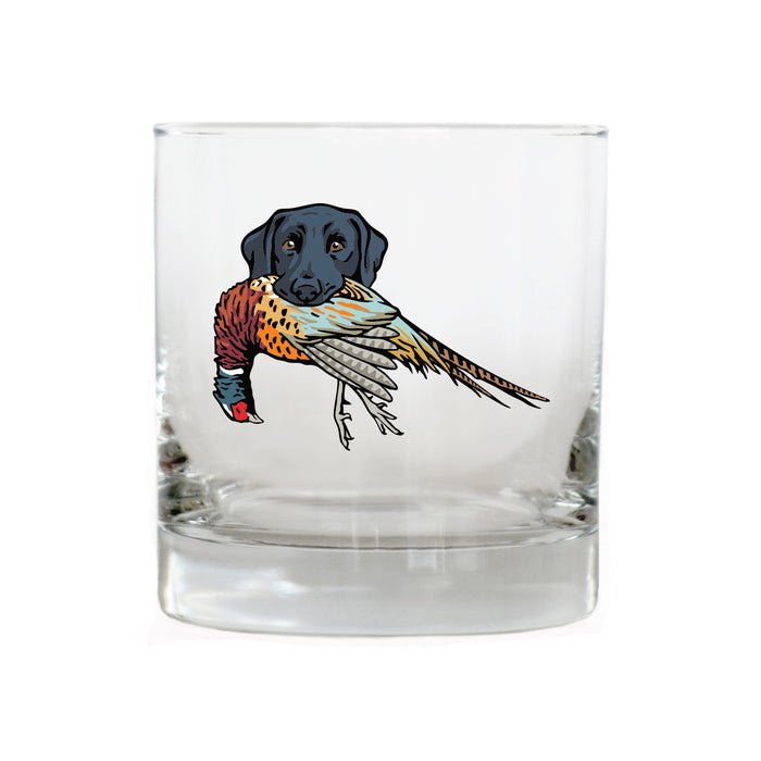 Black Lab with a Pheasant