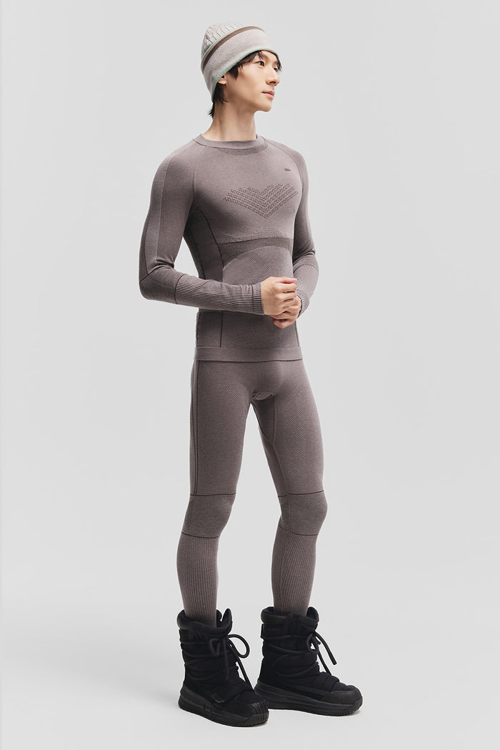 beneunder thermaset mens extra warmth outdoor performance base layer set #color_tan