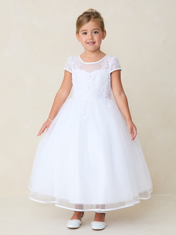 Tip Top Lace Sleeve Bodice Dress w/ Tulle Skirt