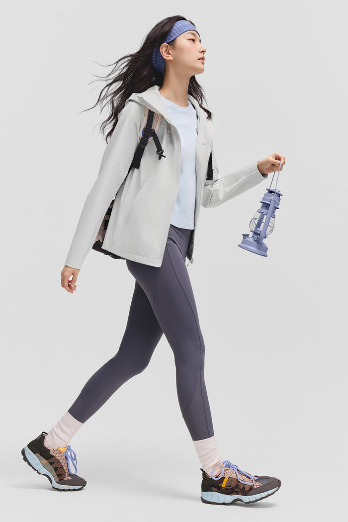 beneunder tritherm womens medium warmth 3 in 1 softshell down jacket #color_light gray