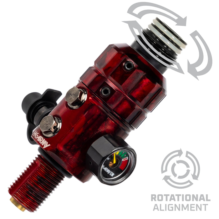 Turbine Pro Regulator - Adjustable & Rotational - Marble Red