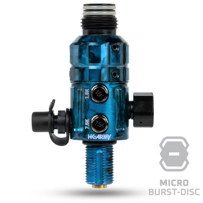 Turbine Pro Regulator - Long Body - Adjustable & Rotational - Marble Blue