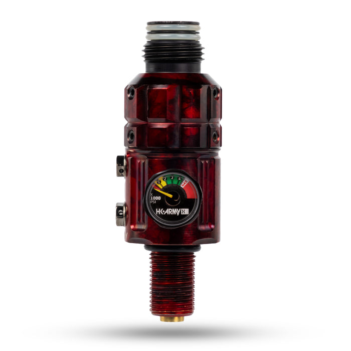 Turbine Pro Regulator - Long Body - Adjustable & Rotational - Marble Red