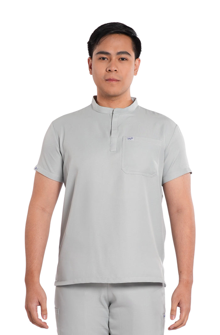 Twill Custom Fit Mandarin Men Scrub Top
