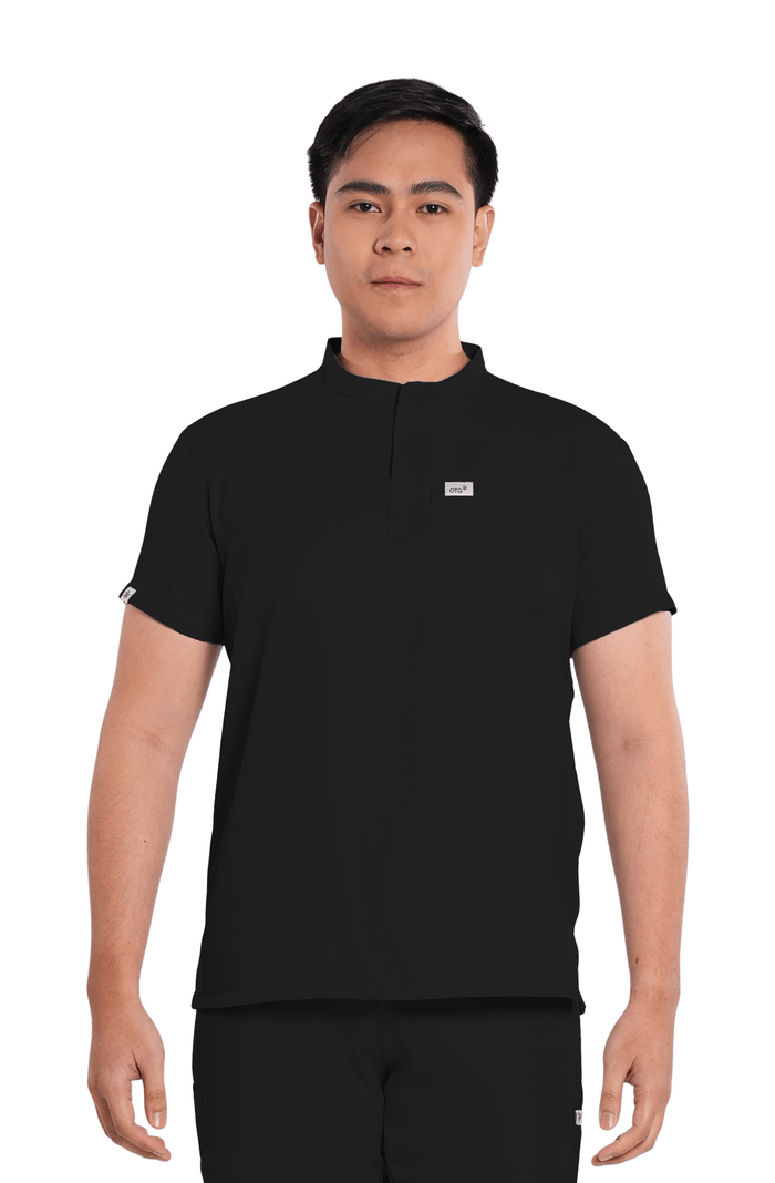 Twill Custom Fit Mandarin Men Scrub Top