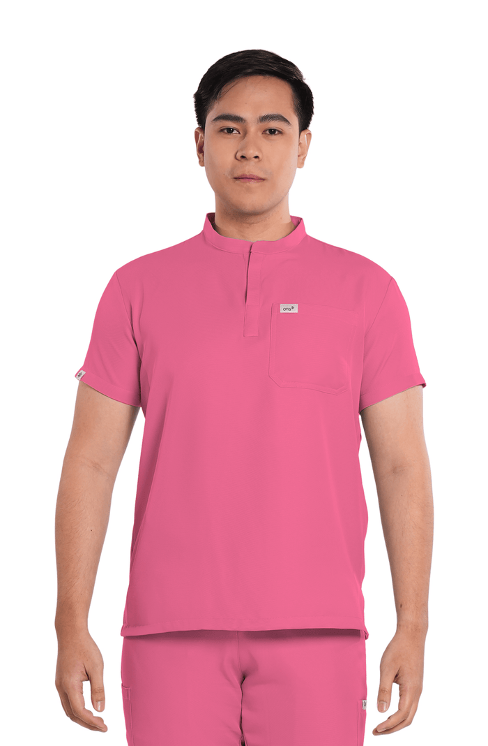 Twill Custom Fit Mandarin Men Scrub Top