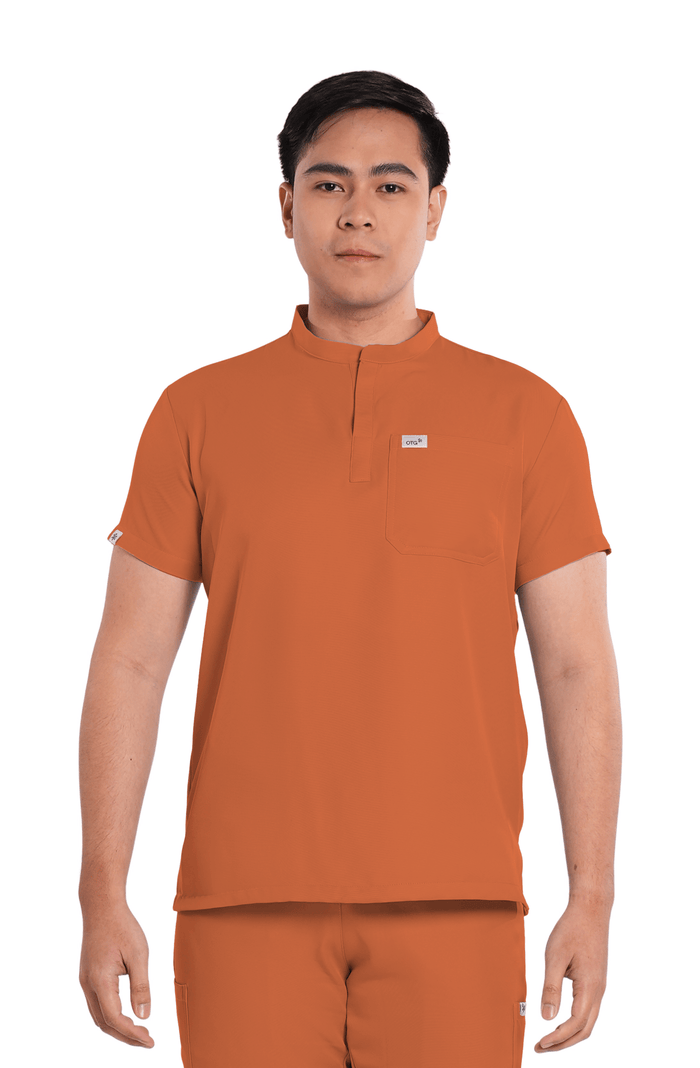 Twill Custom Fit Mandarin Men Scrub Top