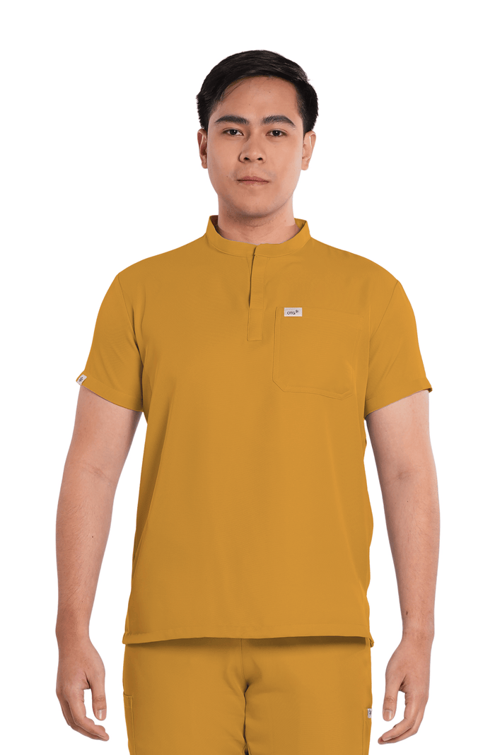 Twill Custom Fit Mandarin Men Scrub Top