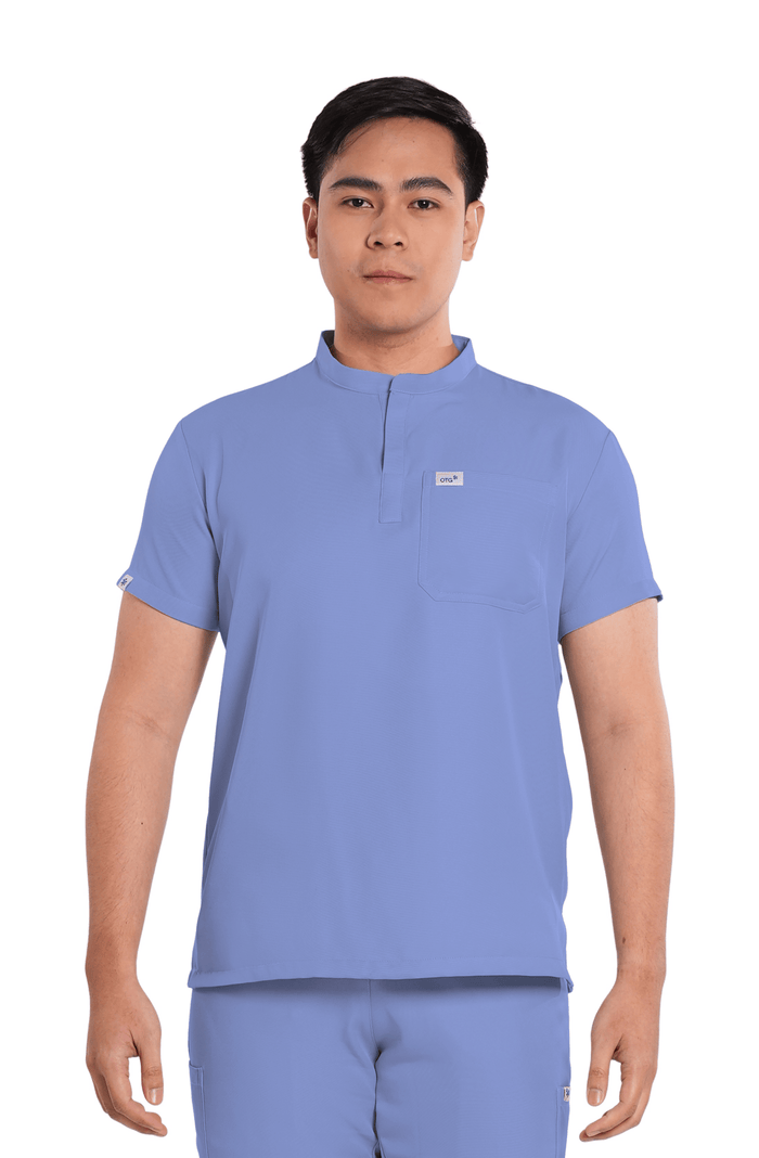 Twill Custom Fit Mandarin Men Scrub Top