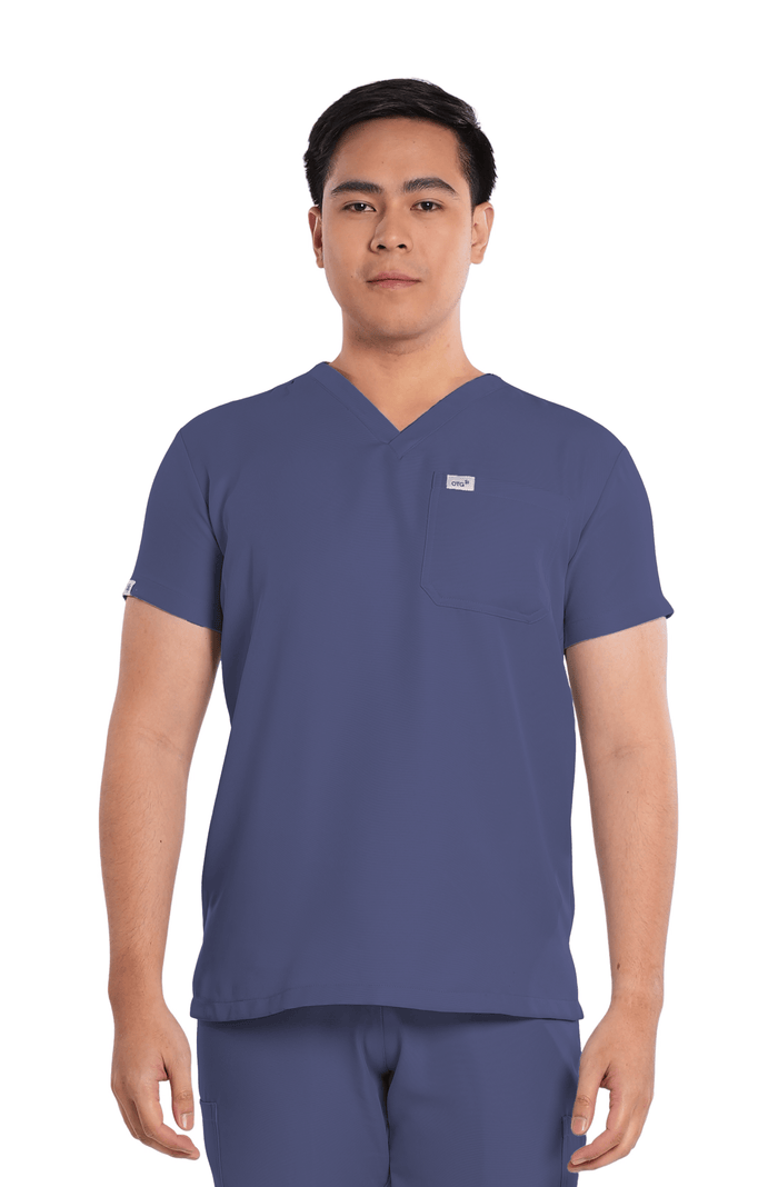 Twill Custom Fit V-Neck Men Scrub Top