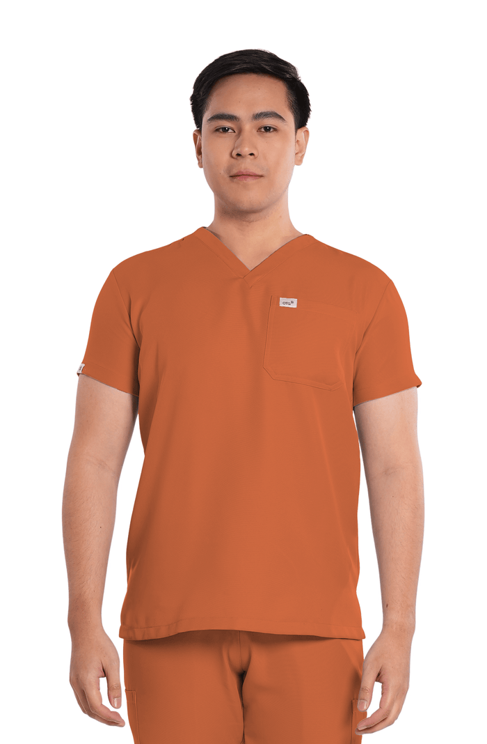 Twill Custom Fit V-Neck Men Scrub Top