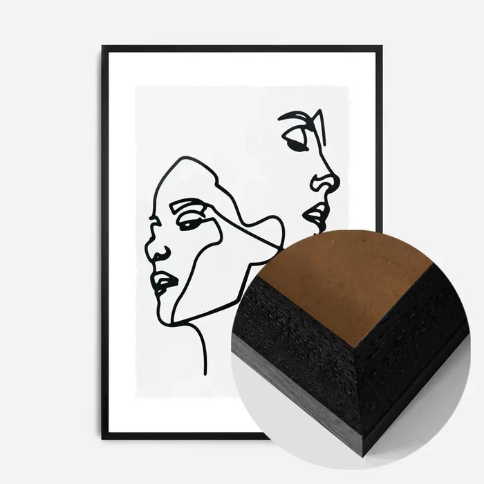 21x30cm | 8¼ x 11¾in / Black Wood Frame