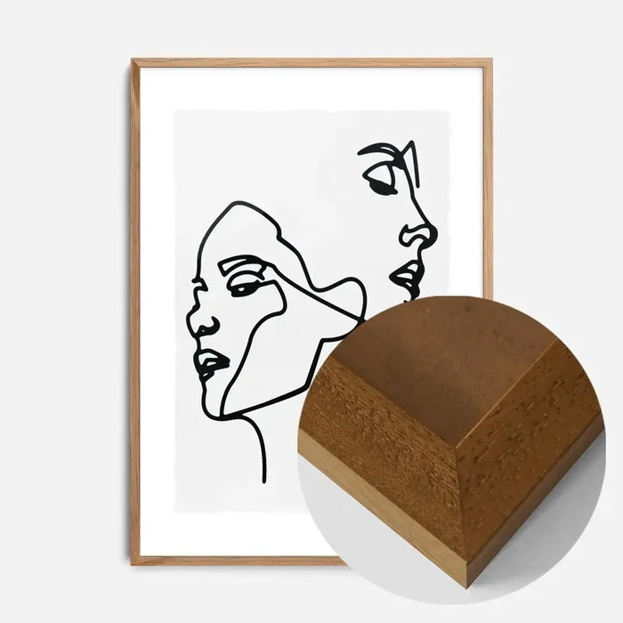 21x30cm | 8¼ x 11¾in / Oak Wood Frame