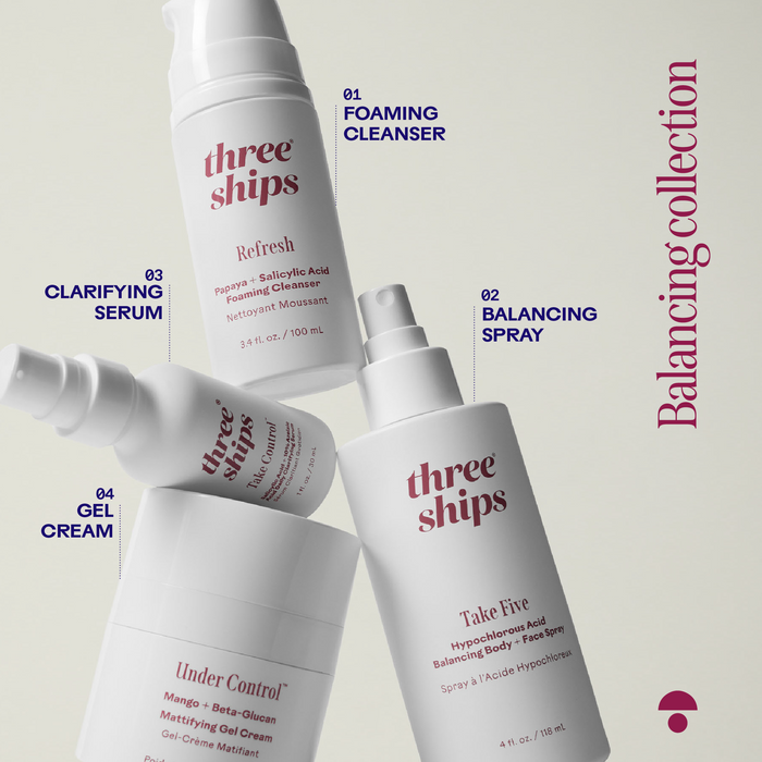 Three Ships-Under Control™ Mango + Beta-Glucan Mattifying Gel Cream-Skincare-990478500334-UnderControl_Mango_Beta-GlucanMattifyingGelCream_7_RoutineGuide-The Detox Market |