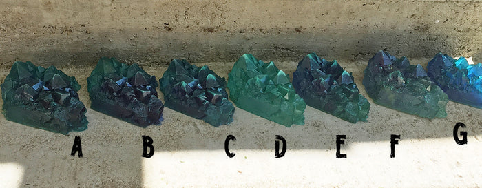 URETHANE GLOW IN THE DARK CRYSTAL- LARGE ( BLUE GREEN)