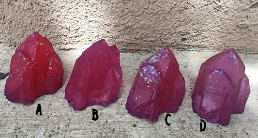 URETHANE GLOW IN THE DARK CRYSTAL- SMALL ( PINK)