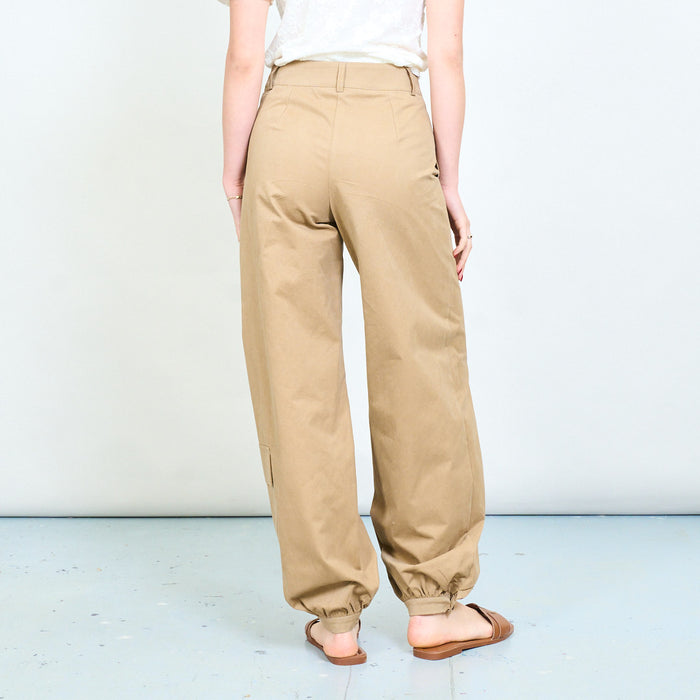 Utility pocket jogger trousers with tapered leg and elastic cuff hem wholesale