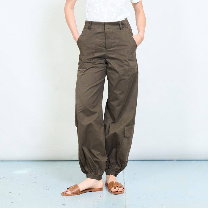 Utility pocket jogger trousers with tapered leg and elastic cuff hem wholesale
