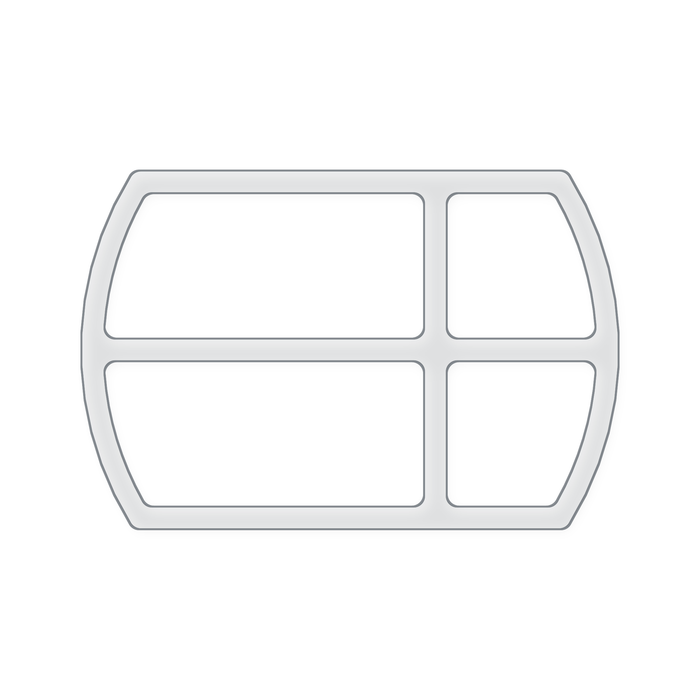 Curved Rectangle 4 Pocket