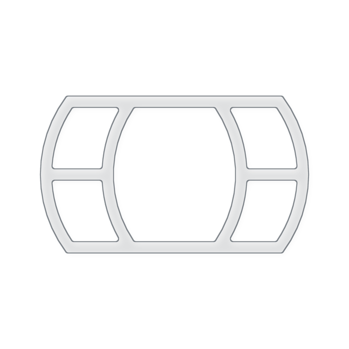 Curved Rectangle 5 Pocket