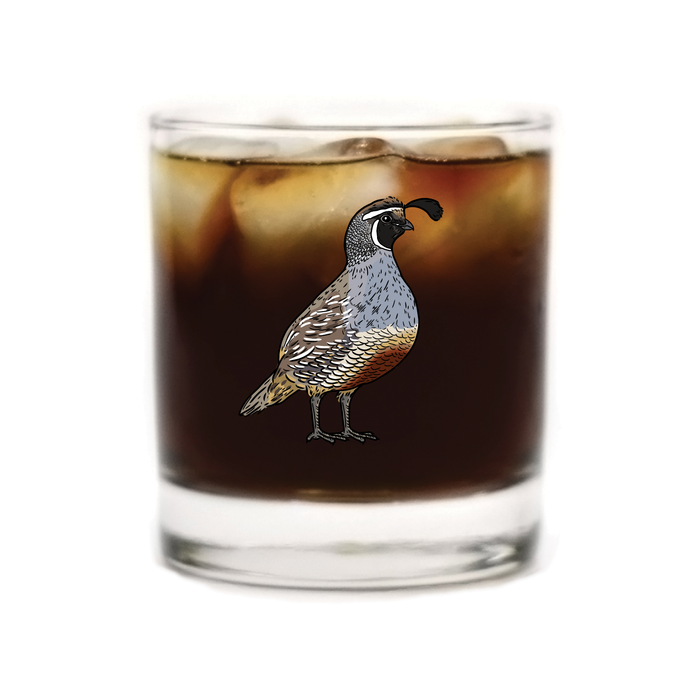 Valley Quail Whiskey Glass