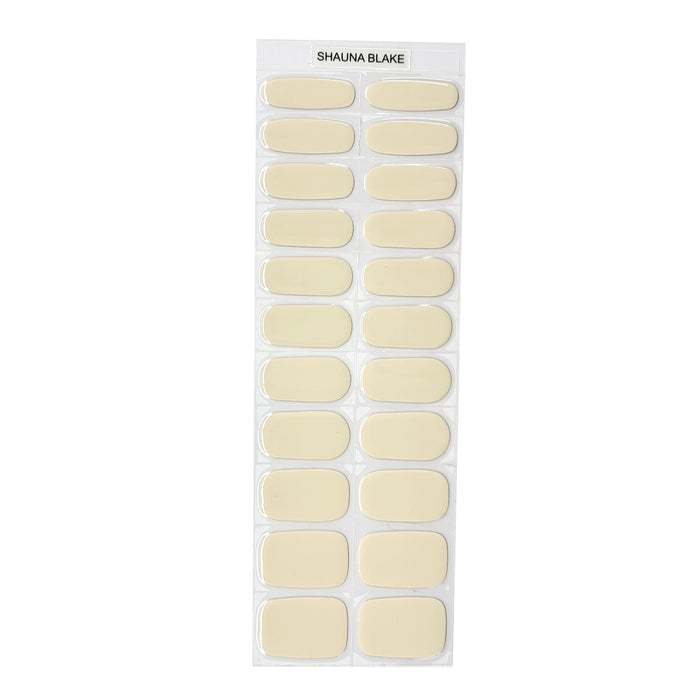 Vanilla Solid No Light Gel Nail Wraps (NLG)